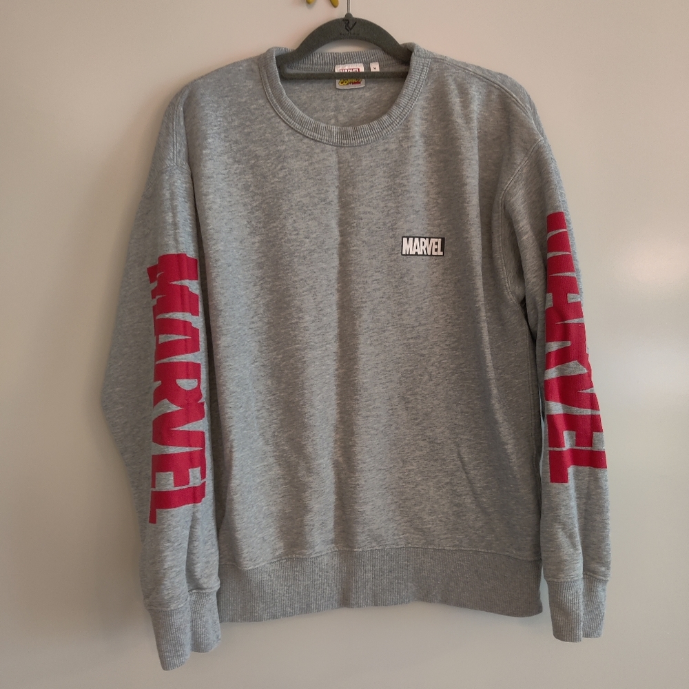 Uniqlo GU unisex marvel comics sweatshirt grey